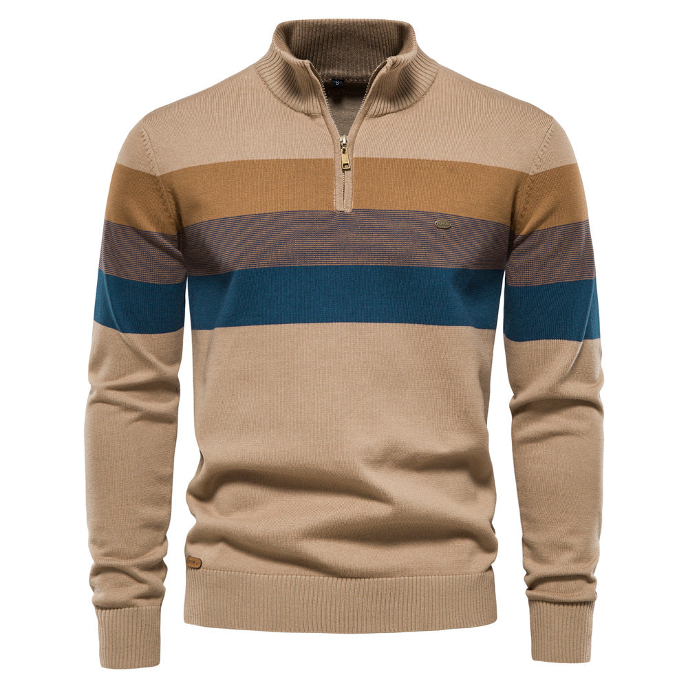 Raffaele Classic Half-Zip Knit Sweater