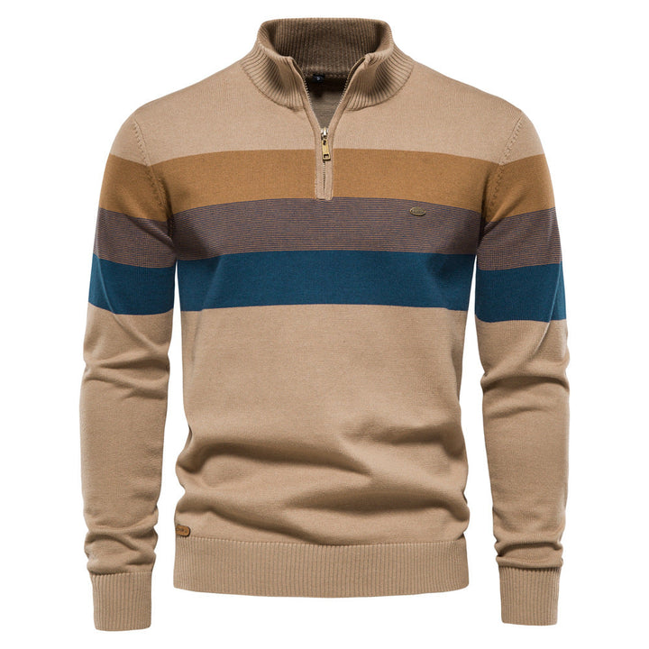 Raffaele Classic Half-Zip Knit Sweater